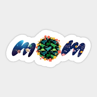 Mom, just mom. Mothers day. Gift for mom with dinosaurs Sticker